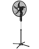 HEPTA WORLD Ventilador de Coluna, Resfriamento, Silencioso, Design Slim para Casa Escritório (Preto, 220V, FS101)