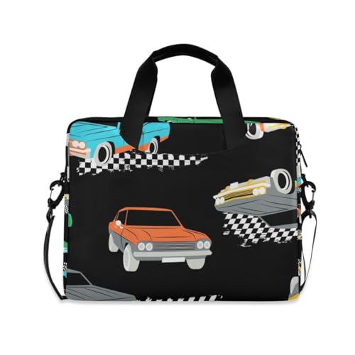 MiaoLD パソコンケース PCケース 車 黒 ブラック おもしろ 可愛い ノートPCインナーケース 15.6インチ A4対応 耐衝撃 超強保護 ノートパソコンバッグ ビジネスバッグ レディース メンズ 通勤 通学 出張 手揚げ ショルダー付き 男女兼用