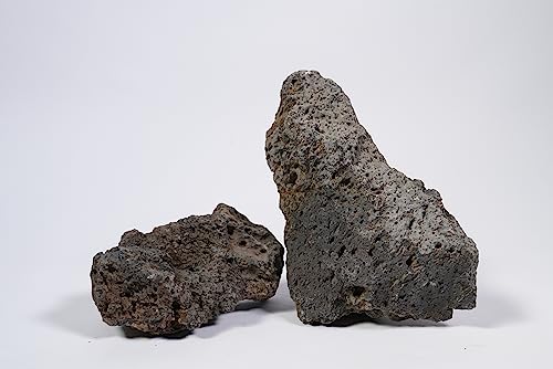 Image of LANDEN Black Icelandic Lava Stone Natural Rocks (18lbs, 3~11 inches,11pcs) for Aquariums, Paludariums, Terrariums, Caves and Rocky Peaks, Mountainous Desert Landscapes