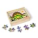 Produktbild Melissa & Doug - Dinosaurier-Puzzle-Box - 4 Holzpuzzles mit je 12 Teilen, Holzbox zur Aufbewahrung, für Kinder ab 3 Jahren - FSC zertifizierte