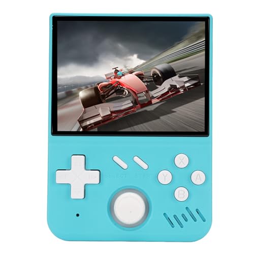 Pongnas Consola de Juegos Portátil Retro con Pantalla de 3,5', Memoria de 128 G y Diseño Ergonómico para Disfrutar de los Juegos (Green)
