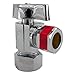 LASCO 06-9213 Angle Stop Quarter Turn Ball Valves, 5/8-Inch Compression Inlet X 1/2-Inch Compression Outlet, Chrome