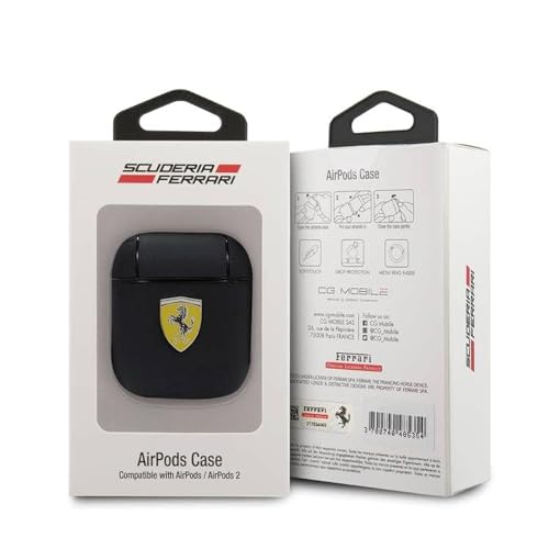 Custodia per AirPods Ferrari in nero su pista