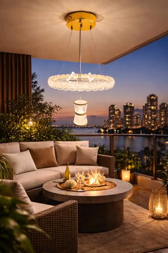 Image of Modern 20248 LED Pendant Chandelier Light | Warm White Decorative Lighting Fixture Contemporary Hanging Lamp | Ideal for Dining Room,Living Room,Kitchen Island & Hall