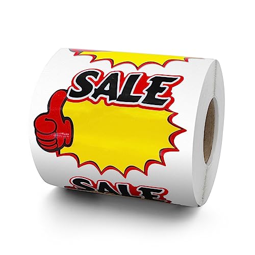 Starburst Sign Sale Stickers 4 x 3 Inches Self-...