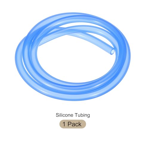 Image of 3.3ft 3 /16 inch ID x 5 /16 inch OD Silicone Tubing Blue Industrial Plastic Tubing Pure Silicone Hoses for Pump Siphoning Draining Irrigation Brewing