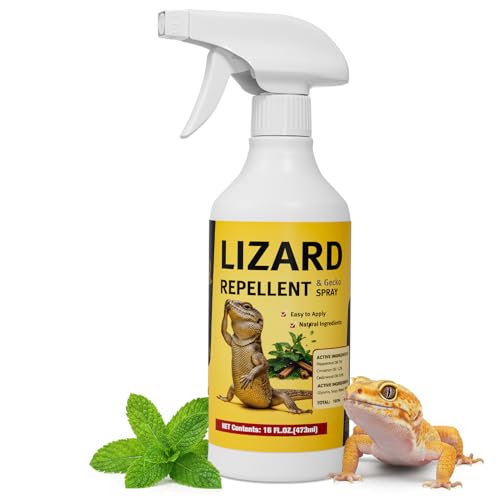 Lizard & Gecko Repellent Spray, Plant-Based Essential Oil Formula, Safe for Home & Pets, Indoor &...