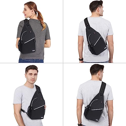 MOSISO ボディバッグ 斜めがけ ワンショルダー 軽量 撥水 左右肩掛け可能 胸バッグ 登山 旅行 スポーツ 日常 の商品画像 5