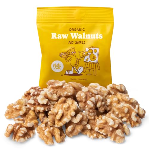 Image of Nuts.com Organic Raw Walnuts, No Shell, Single-Serve, 12 Pack