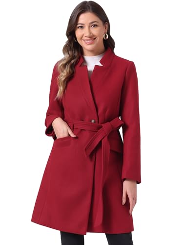 Trench-coat caban d'hiver classique femme long ceinturé chic