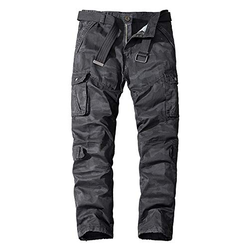 Huntrly Pantalones Cargo de Camuflaje de Combate para Hombre, Pantalones de Trabajo...