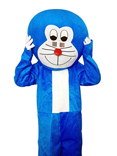 Image of BookMyCostume Blue Cartoon Mascot Costume For Theme Birthday Party & Events | Adults | Full Size Adults