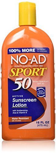 NO-AD Sport Active Sunscreen Lotion, SPF 50 - 16 oz - 2 pk by No-Ad