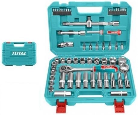 Super Total 62-Piece Socket Set – 1/2" & 1/4" Drive, Includes Ratchet ...