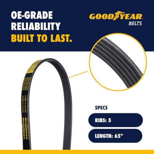 Correa de transmision serpentina Goodyear Belts 1050650 de caucho ranurado multi-v 2