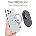 MonIdea Magnetic Phone Grip for MagSafe, Phone Ring Holder Finger Kickstand Wireless Charging Compatible, Adjustable Magnet Phone Rings Gripper Stand for iPhone Mag-Safe Accessories - Sparkle Black