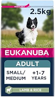 Eukanuba Complete Dry Dog Food for Adult Small and Medium Breeds with Lamb and Rice 2.5 kg