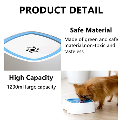Gotyou 1.2L Ciotola Acqua Cane Antigoccia,Ciotola