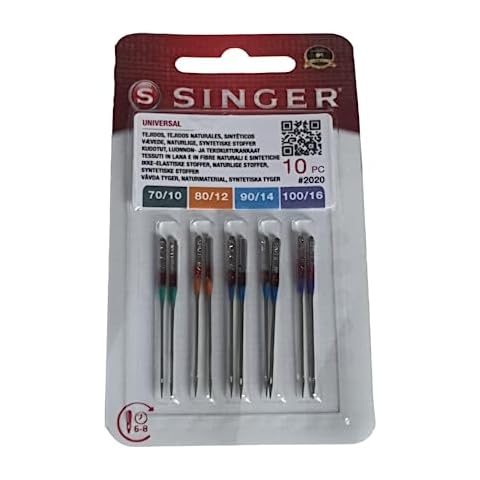 Genuine Singer 2020 Standard Needles Pack of 10 Cover