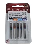 Singer 10 Original Nähmaschinen Nadeln Sortiment 2020 Stärke 70/09 80/11 90/14 100/16 für gewebte Stoffe