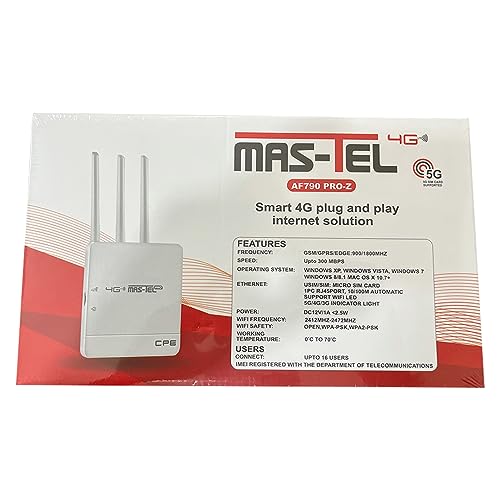 Image of MASTEL Jio Router WiFi 5G Device Dongle, Support All sim Cards, Speed Upto 300Mbps, Support DVR, NVR, WiFi Camera