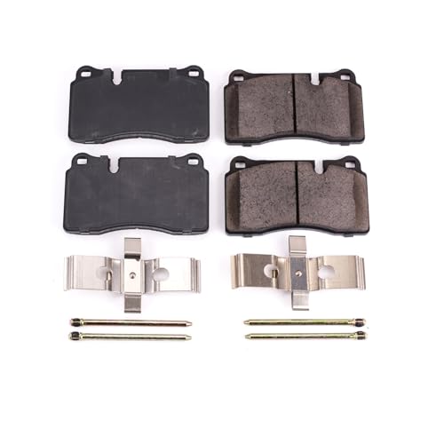 Image of PowerStop Front Brake Pads for Volkswagen Touareg 2007-17 - Z17 Ceramic Brake Pads & Install Hardware, 17-1165
