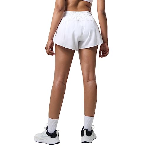 Image of Aurefin Athletic Shorts for Women,Women's Quick Dry Workout Sports Active Running Track Shorts with Elastic and Zip Pockets