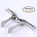 10 x Bow Tie Clips DIY Bowtie Hardware Fastener Great Grade Metal Silver
