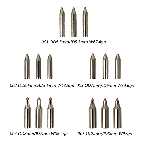 Lamehfyo 20pcs Metal Arrowheads Glue On Arrow Field Points Hunting Target Arrow Tips Bullet Points Broadheads for Bamboo Wooden Arrows (001)