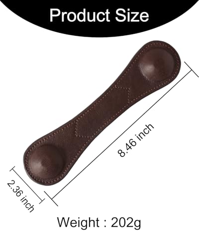 Image of Weighted Bookmark - Leather Book Page Weight Book Weights Holder for Hands-Free Reading Paper Weights for Cookbooks Crafts Music Books Appreciation Bookmark (01Coffee)