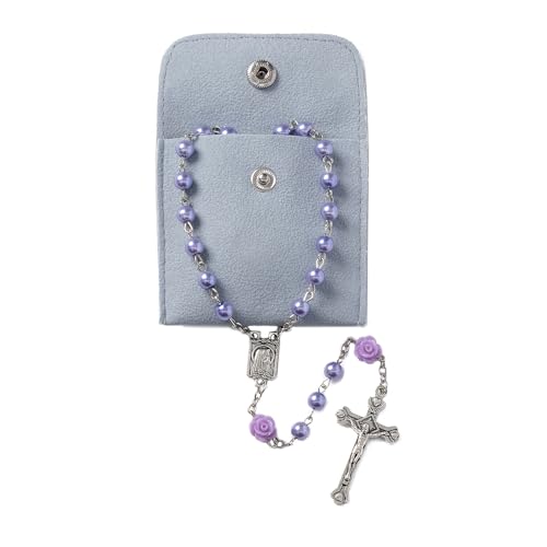 Rosary Beads Catholic for Women - Confirmation Gifts for Teenage Girl,6mm Artificial Pearls Rosary, Exquisite Gifts for Women