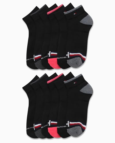 Tommy Hilfiger Womens Quarter Socks - 12 Pack Performance Cushioned Athletic Womens Socks with Arch Support (Sizes: 4-10)3
