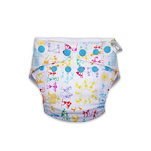 Image of SuperBottoms Cloth Diapers for babies - Cloth Diaper Combo Pack of 4 Freesize UNO- New Version| Reusable Cloth Diapers for babies 3M to 3Y | With 4 organic cotton inserts /pads
