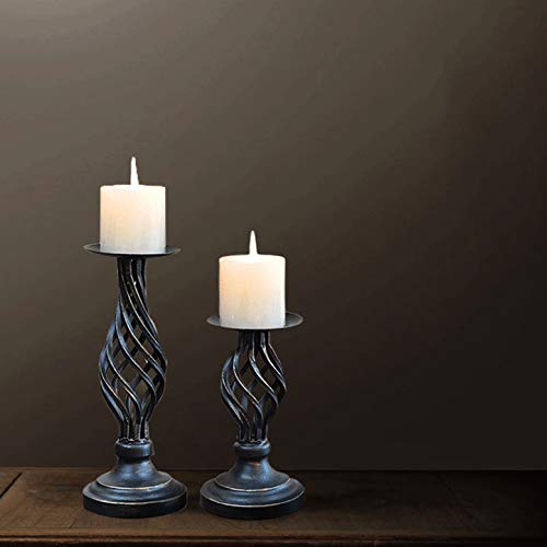 Wodmb Candlestick Vintage Metal Candle Holder For Tealight Retro Iron Wrought Candlestick Holder Hollow Pillar Candle Stand Home Decoration #TOP4
