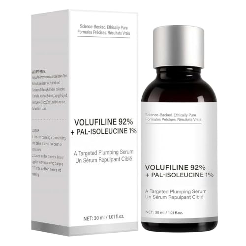 Volufiline 92% + Pal-Isoleucine 1% Anti-Aging Serum Plumps Hollow Cheeks & Under Eyes Reduces Marionette Lines Enhances Skin Elasticity Daily Nourishing Face Treatment 30ml