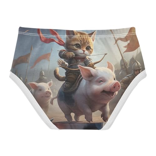 Fantasy Cute Kitten Pig Cute Panties Girl Toddler Girls Underwear Cotton Print Kids Briefs Undies 2t2