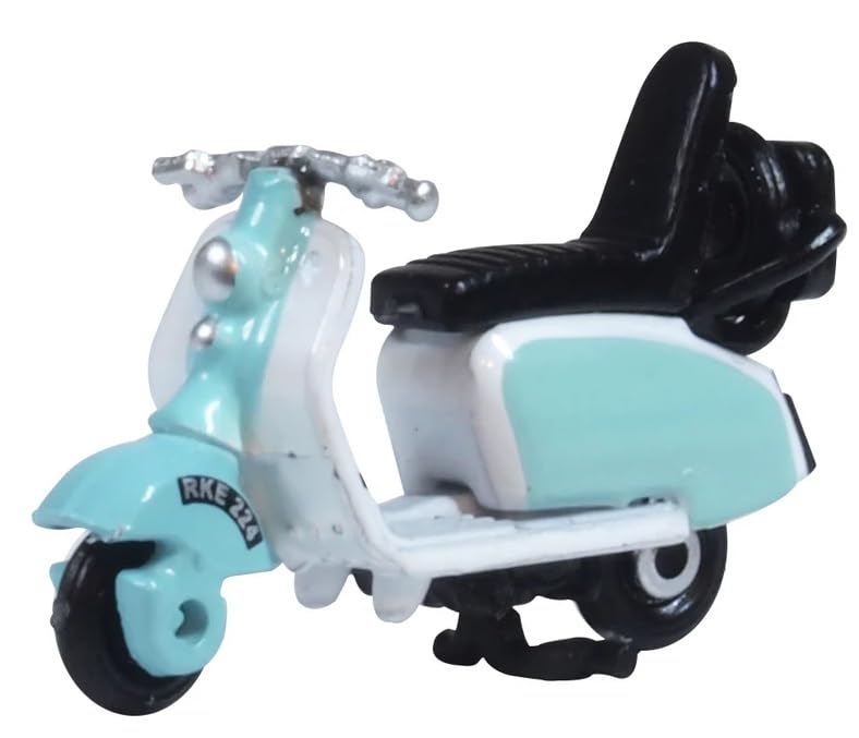 Scooter Oxford Diecast 1960s Azul y Blanco 1:76