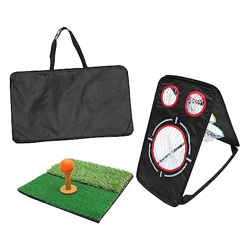 Amosfun Golf Practice Network Portable Folding Mat Chipping Net Indoor Training Tool for Golfers