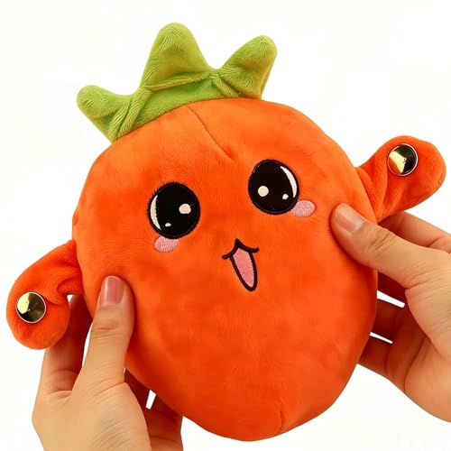 YDJFWT Soft Plush Musical Sensory Toy - Funny Parent Child Interactive Plush Toy with Sounds, Dual Mode Skin Touch Activated Educational Sound Doll, Fruit Style Gift for Baby Kids Boys Girls All Ages