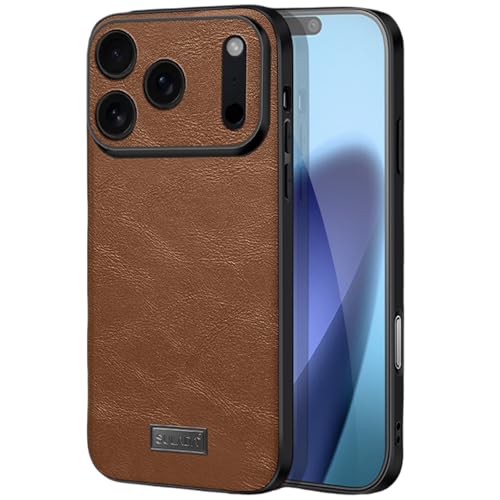 Coque iPhone 17 Air en cuir marron anti-chute et durable