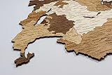 Drewniana mapa Szwajcarii (70 x 45 cm), wielowarstwowa, duża sztuka ścienna z naturalnymi plamami - do salonu, gabinetu, biura