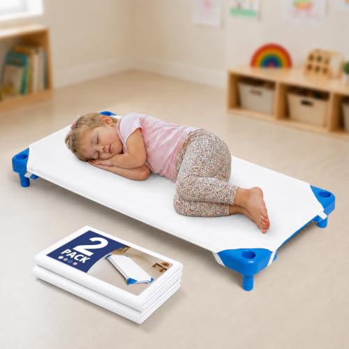 Image of Comfyanno Cot Sheets for Daycare Toddler Size - Fits 23 inch x 40 inch Cot, 2 Pack, Daycare Essentials, Soft & Comfortable Fitted Cot Cover, Preschool Kids Nap Time Sheets, Brushed Microfiber - White