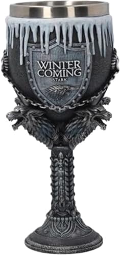 Personalise Engraved Style Mug Horn Games Beers of Mug Thrones,Stainless Steel Resin 3D Coffee Beer Mug Drinkware Cup (8.Winter Is Coming Goblet)
