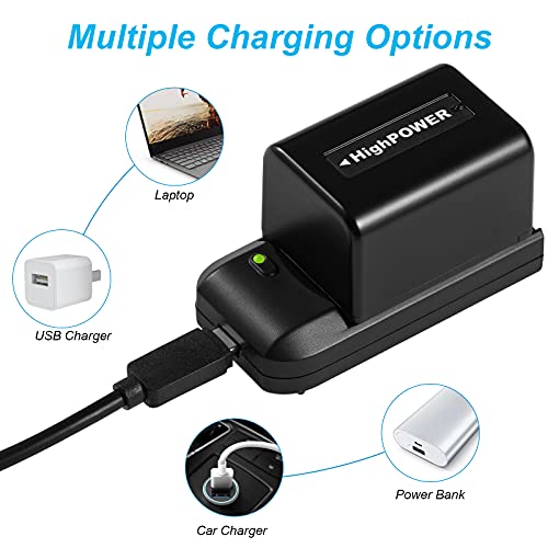 Camcorder Video Digital Camera Travel Charger And 3.7V 2000Mah Np-Fv5 Plus Li-Ion Rechargeable Battery（Np-Fv5 Plus Battery Charger） #TOP5