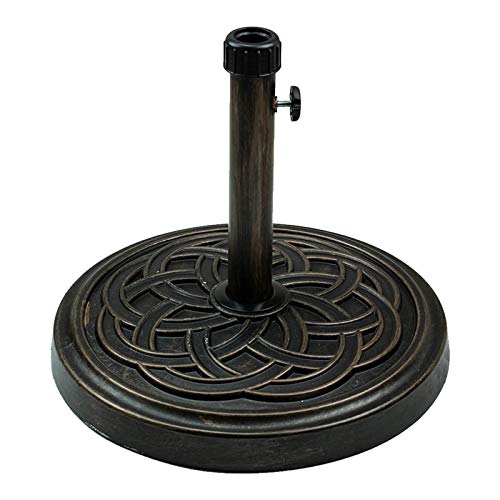 Orgrimmar Umbrella Base 26.5lbs Outdoor Living Heavy Duty Round Antiqued Patio Market Umbrella Base