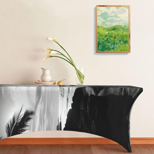 Nappe rectangulaire infroissable et lavable en élasthanne stretch 1,8 m - 8