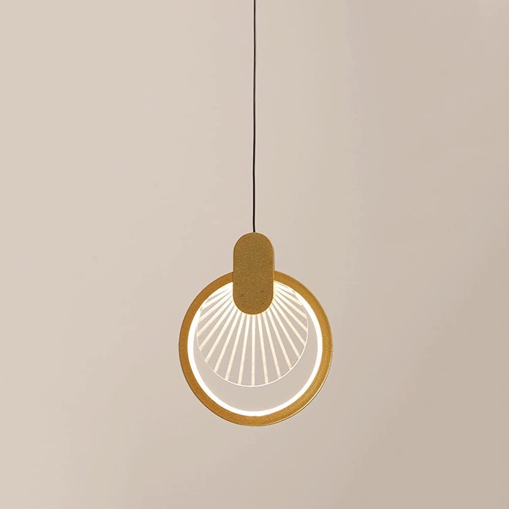 Lampe suspendue minimaliste en cuivre doré pour chambre et îlot de cuisine