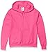Hanes Women's EcoSmart Full-Zip Hoodie Sweatshirt, Jazzberry Pink Heather, 2X Large