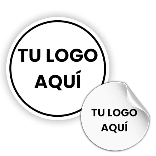 KaTunn - 100 Pegatinas Personalizadas - Etiquetas Personalizadas de Vinilo - Etiquetas Adhesivas - Etiquetas Corporativas con Logotipo - Etiquetas Adhesivas Personalizadas (Círculo, 4 cm)