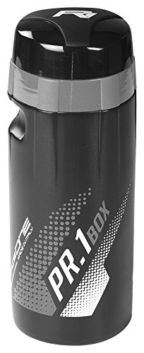 RaceOne PR1-BOX, Bidón ciclismo, 600 ml, Negro Negro/Blanco